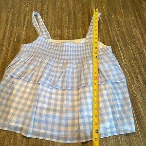 Rebecca Minkoff Blue Gingham Top